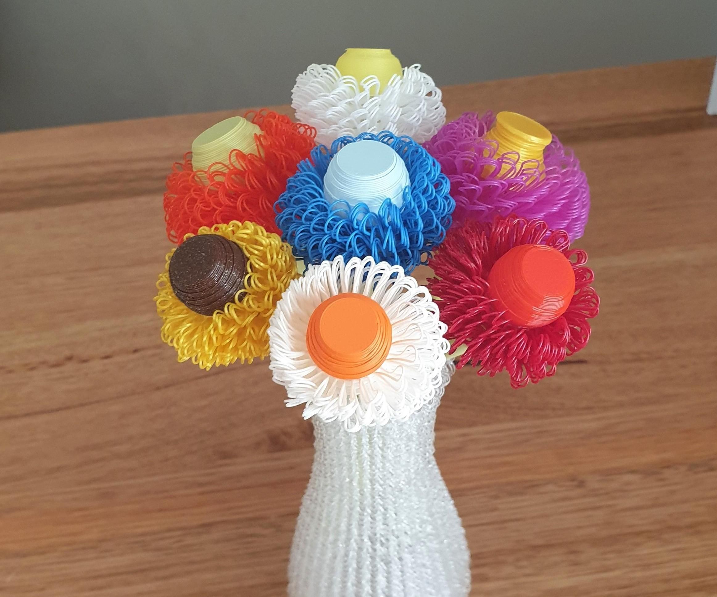 Happy Rainbow Flowers (3D Printed)