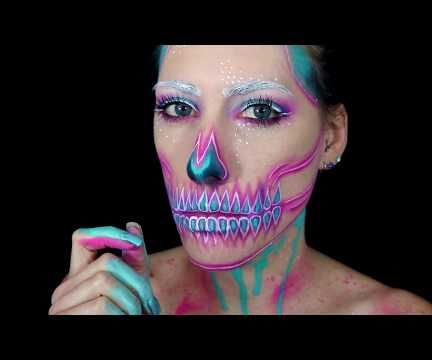 Neon Skull Body Paint