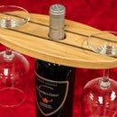 How to Make a Wine Bottle and Glass Display