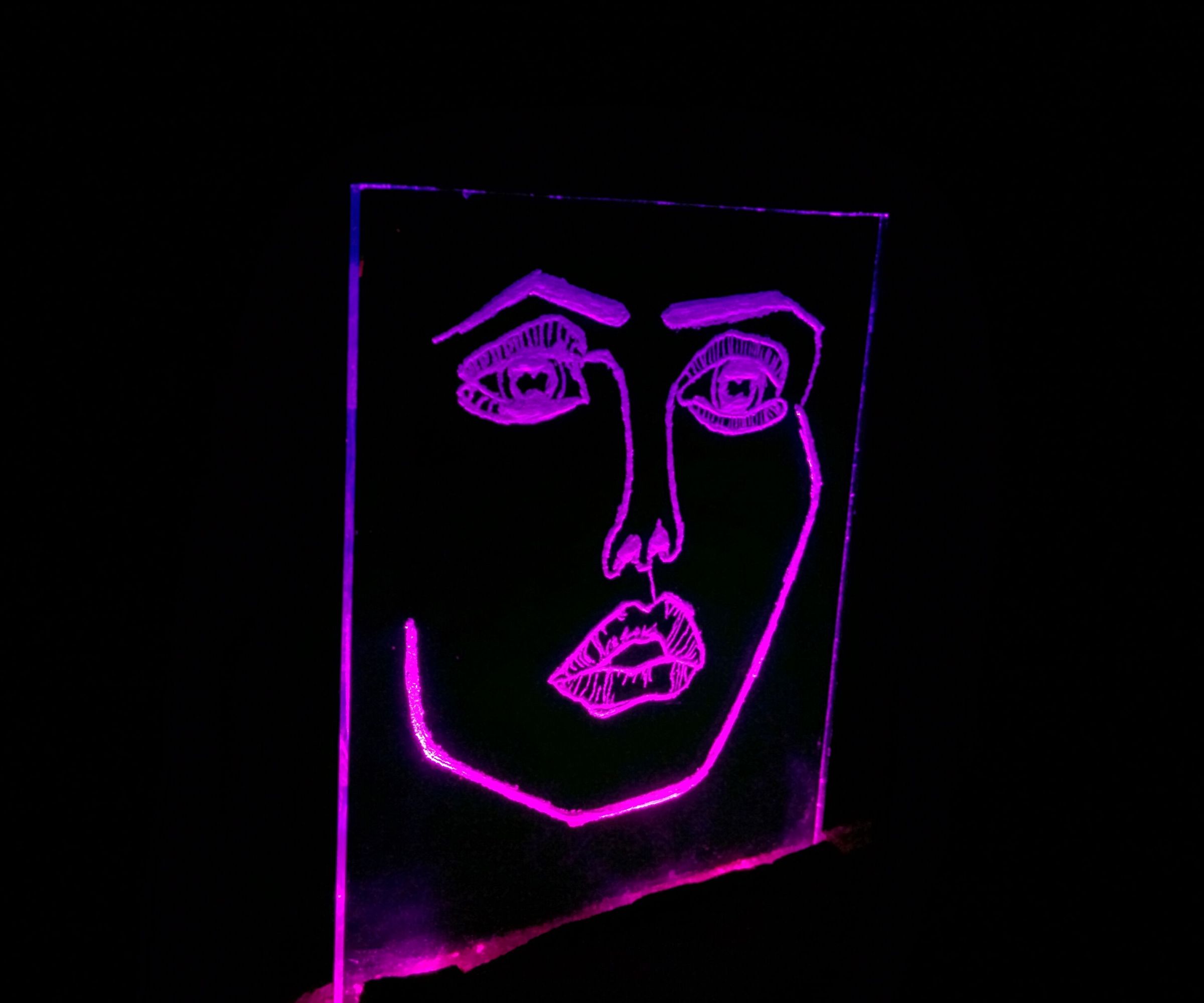 DIY Glass Etched Night Lamp