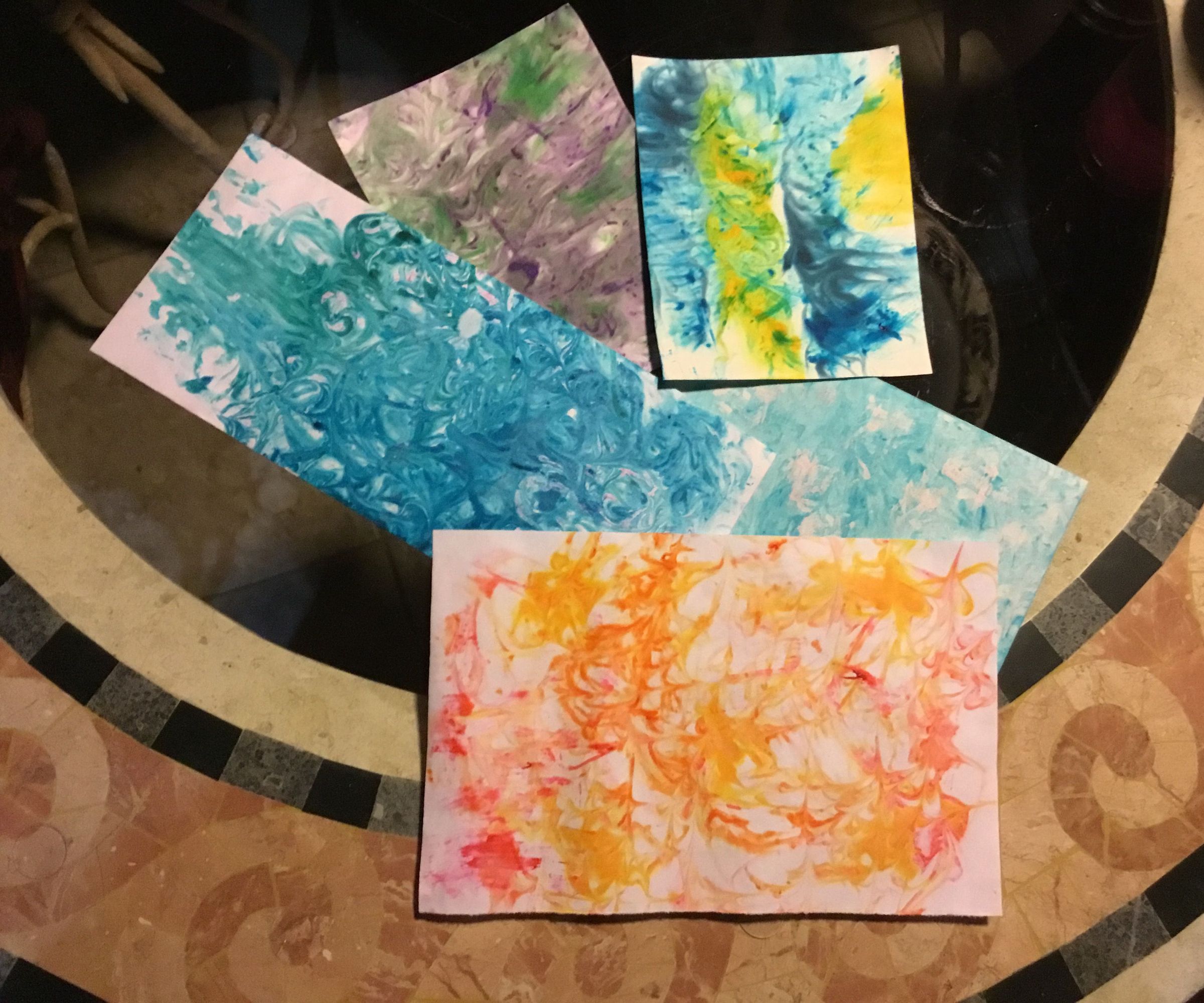 Shaving Cream Marble Paper