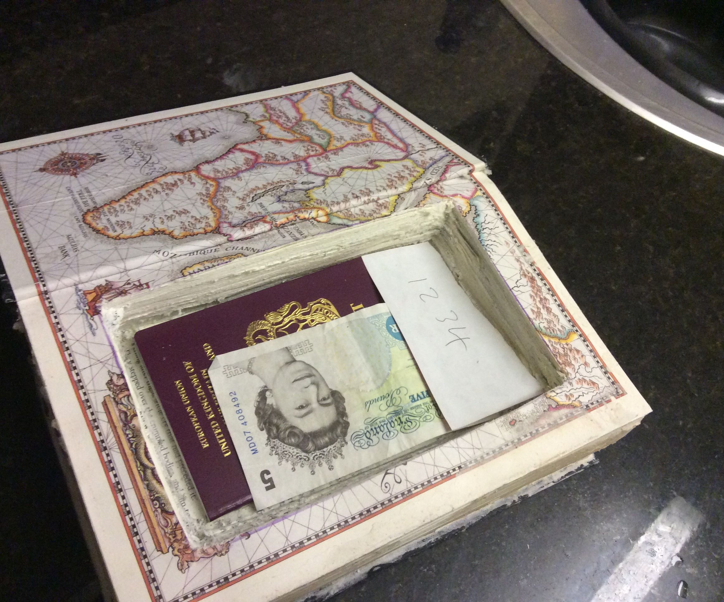 Hidden Compartment Inside Book