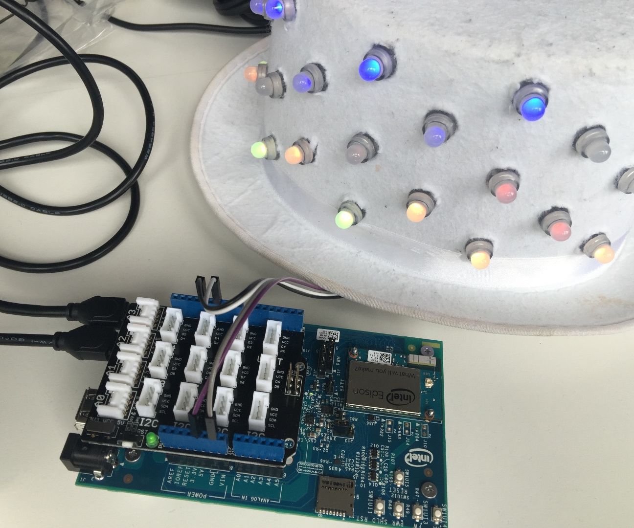 WIFI Controlled LED Hat