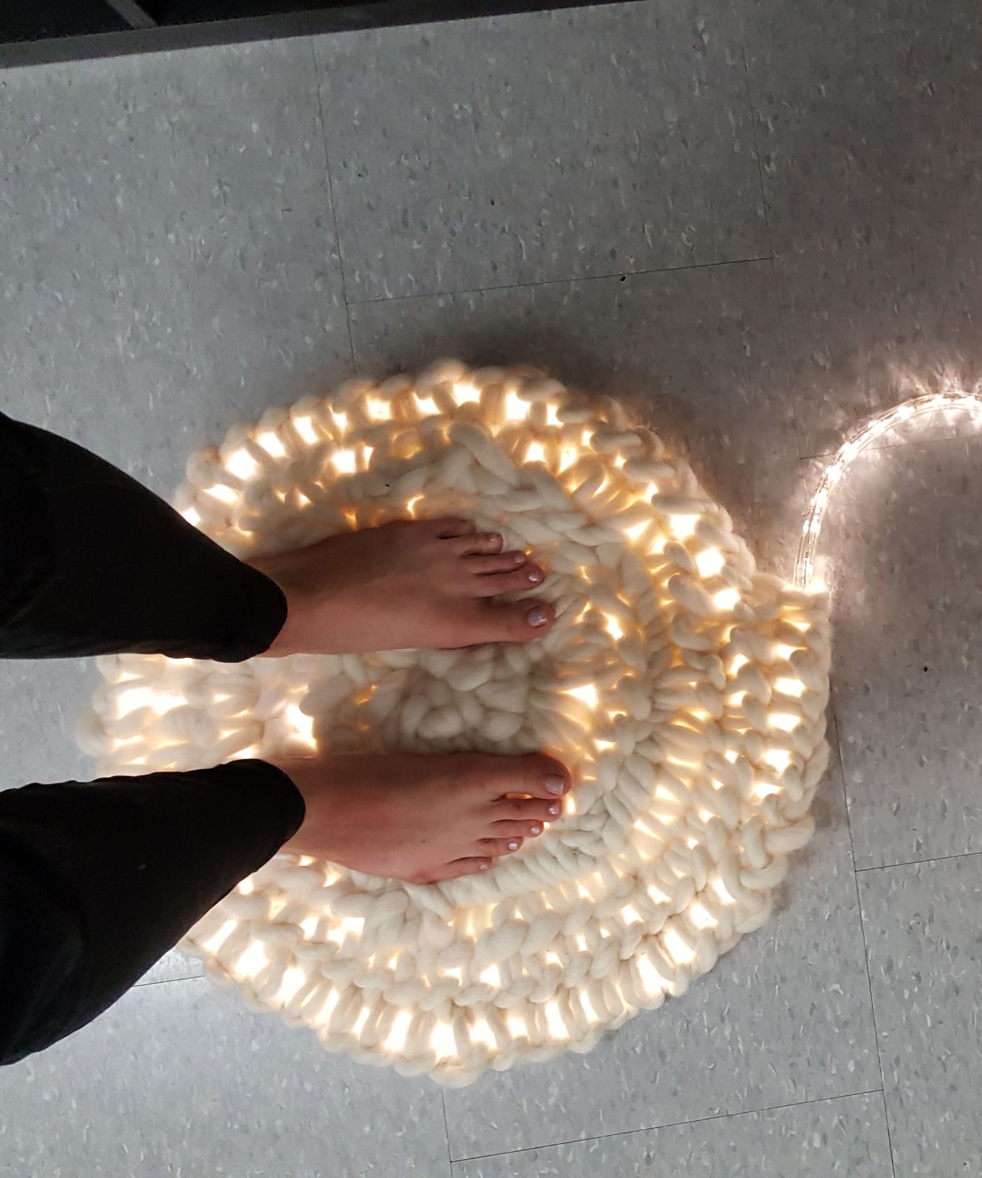 Glowing Crochet Wool Rug