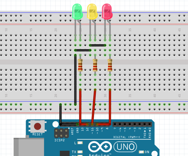 How to Blink 3 LEDs Using Arduino