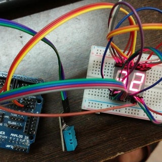 Arduino - Two 7 LED Segments + DHT11 Temperature & Humidity Sensor : 6 ...