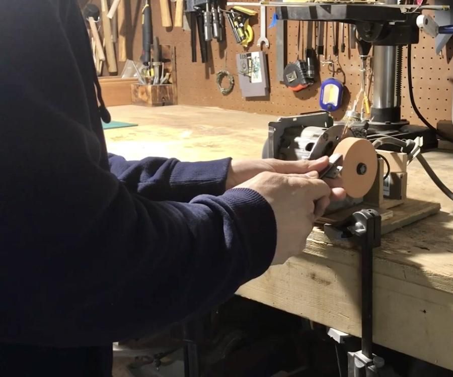 Grinder From a Microwave Blower Motor