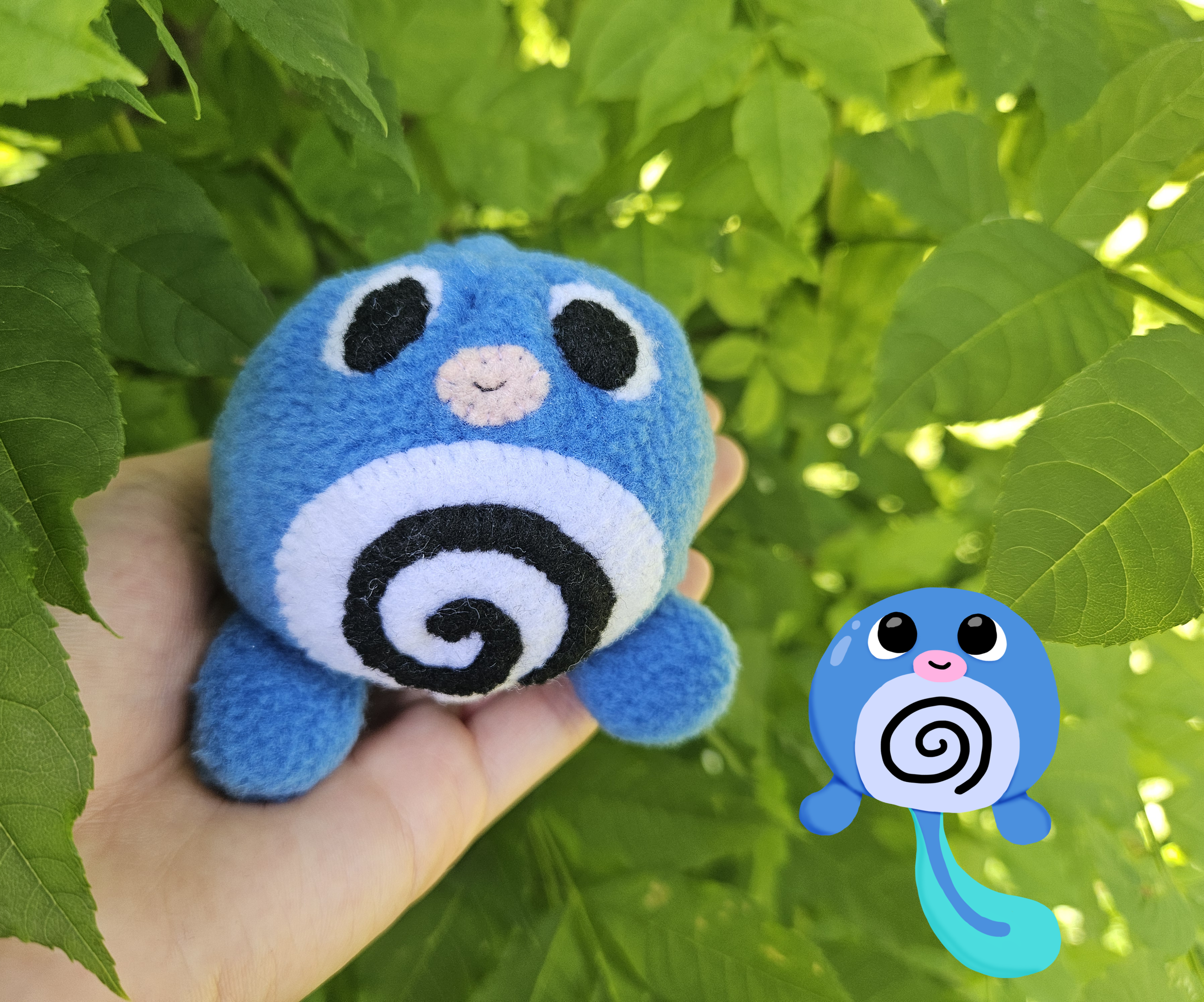 Palm Pal-inspired Poliwag Pokemon Plushie (Pattern & Tutorial)