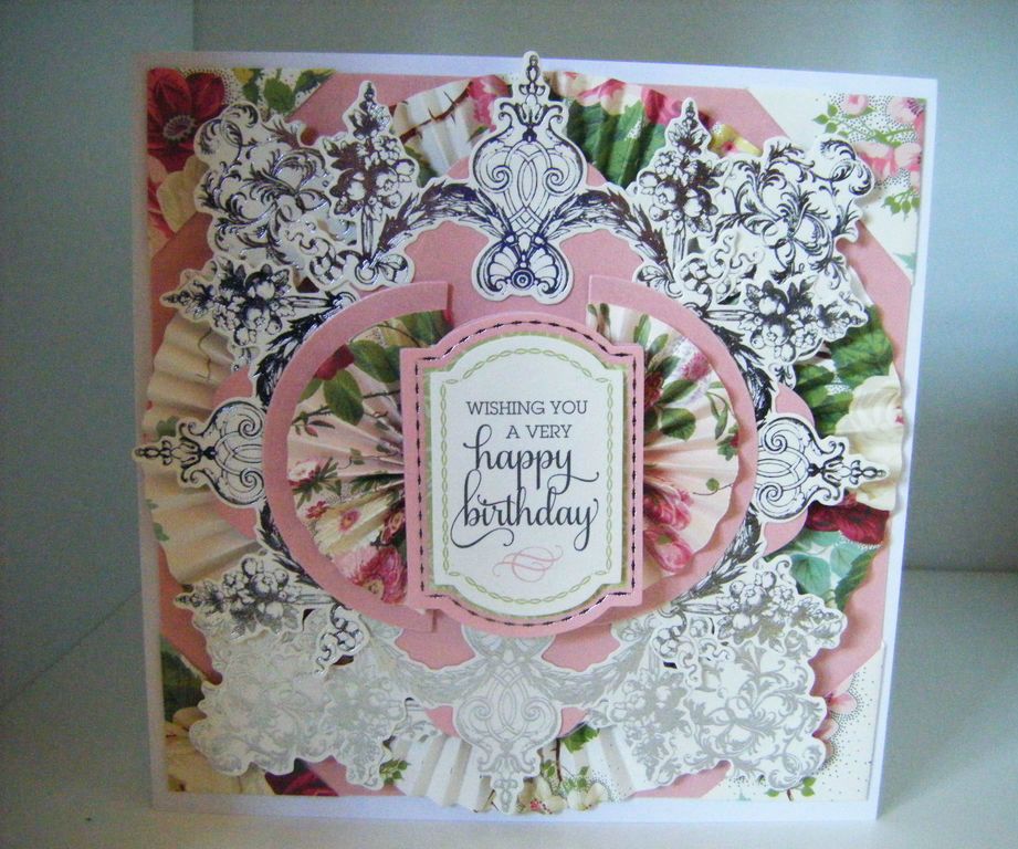 Make a Spectacular Layered Silver Flourish Fan Card
