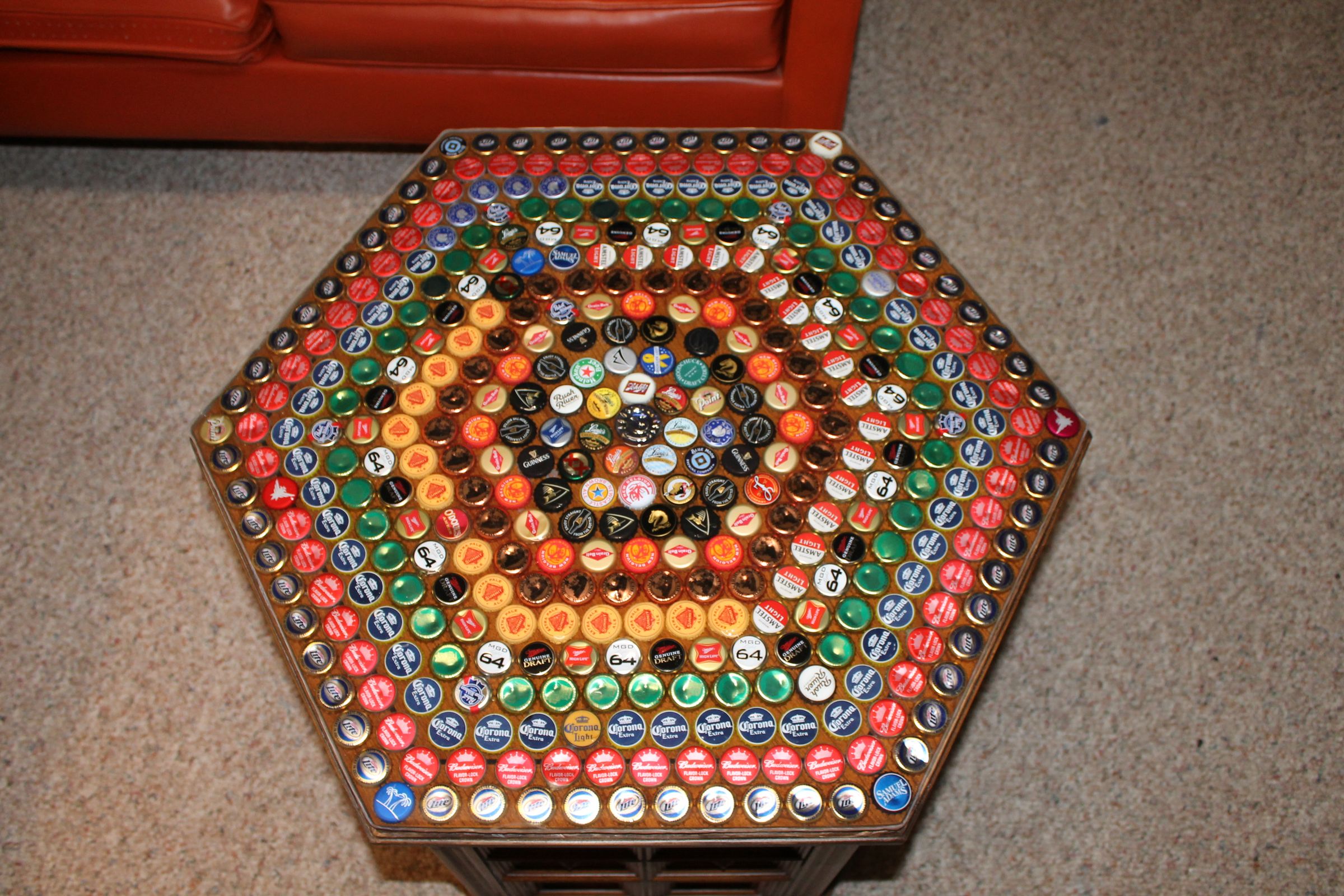 Bottle Cap Cabinet/ High Gloss Finish