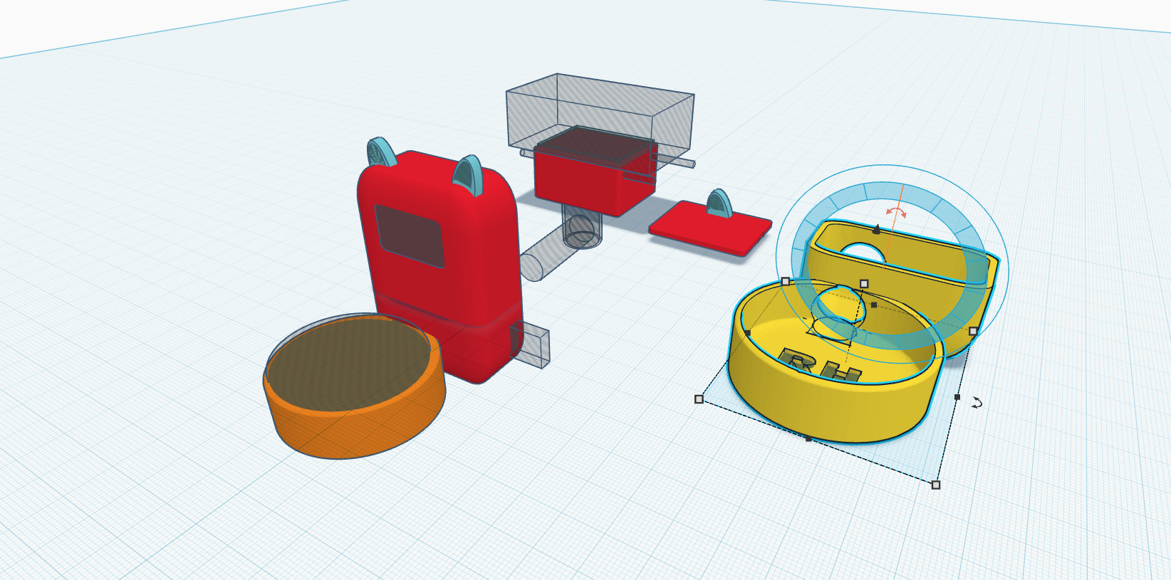 3D Design ของ Smart Cat Feeder