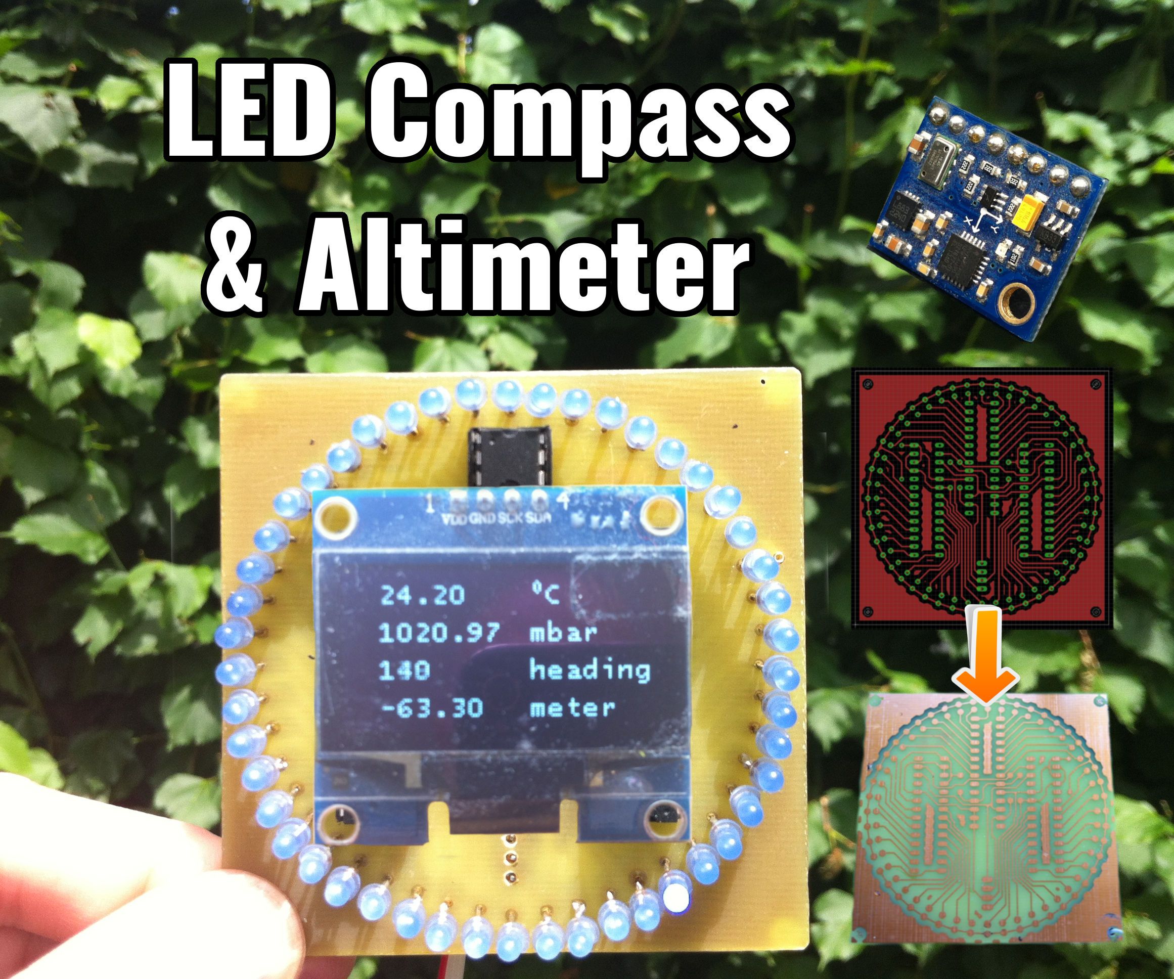 LED Compass and Altimeter