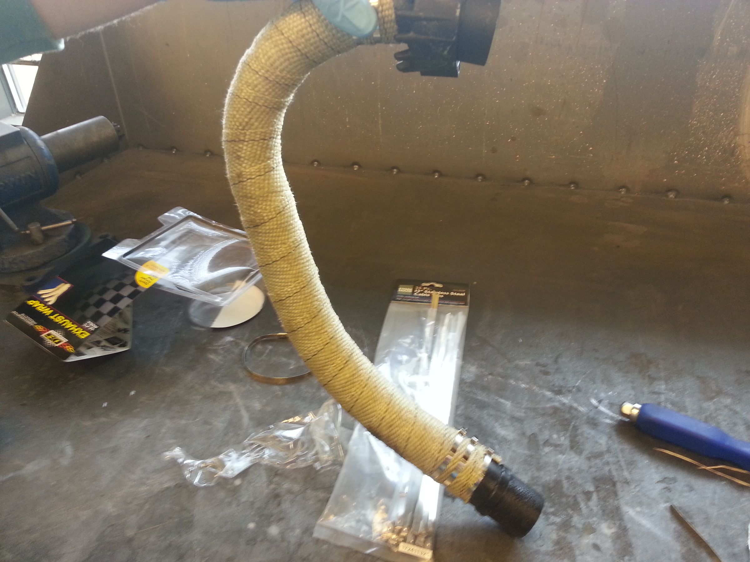 How to Wrap a Motorcycle Exhaust 3 Steps Instructables