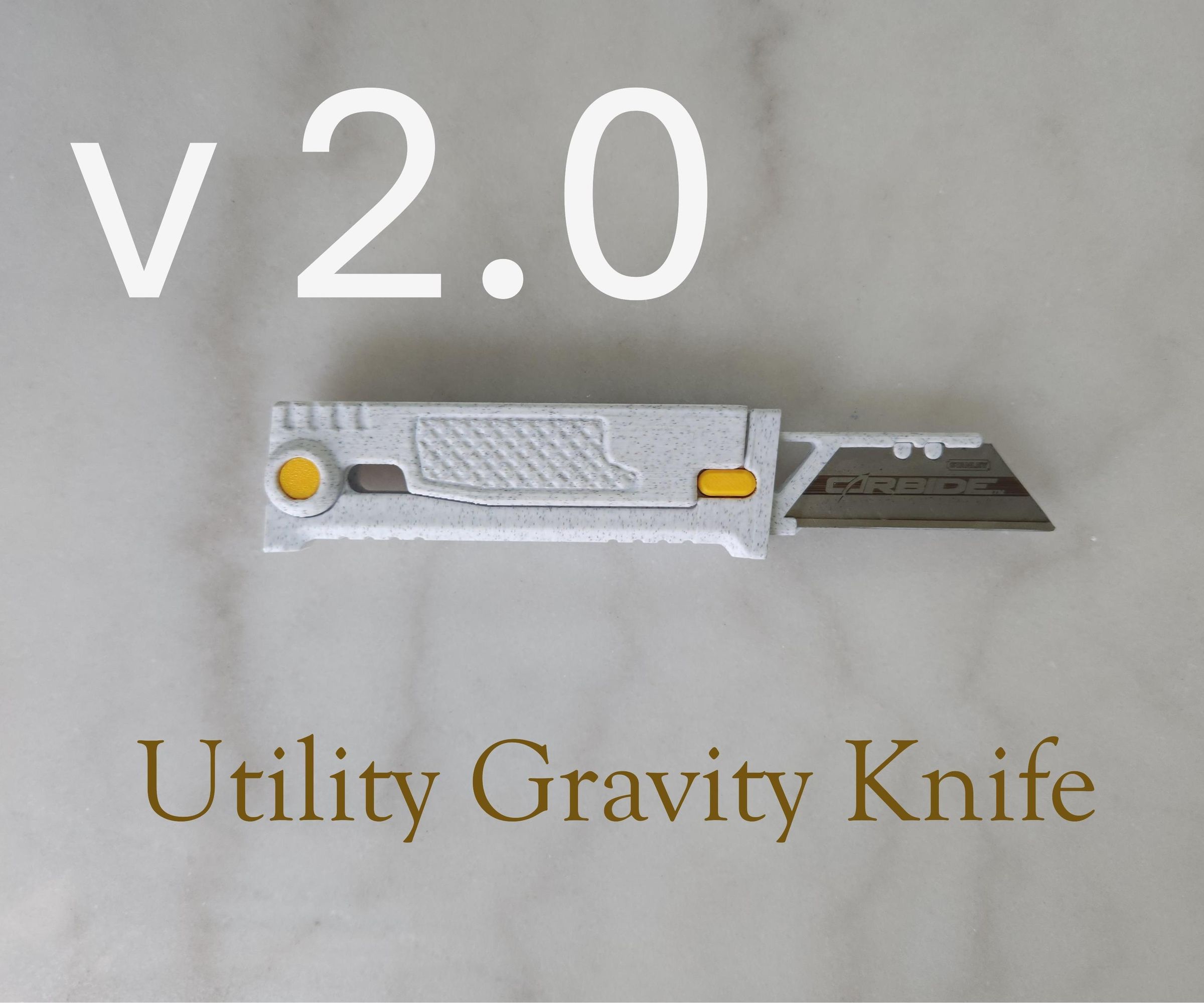 3D Printed Gravity Knife Utility Tool.