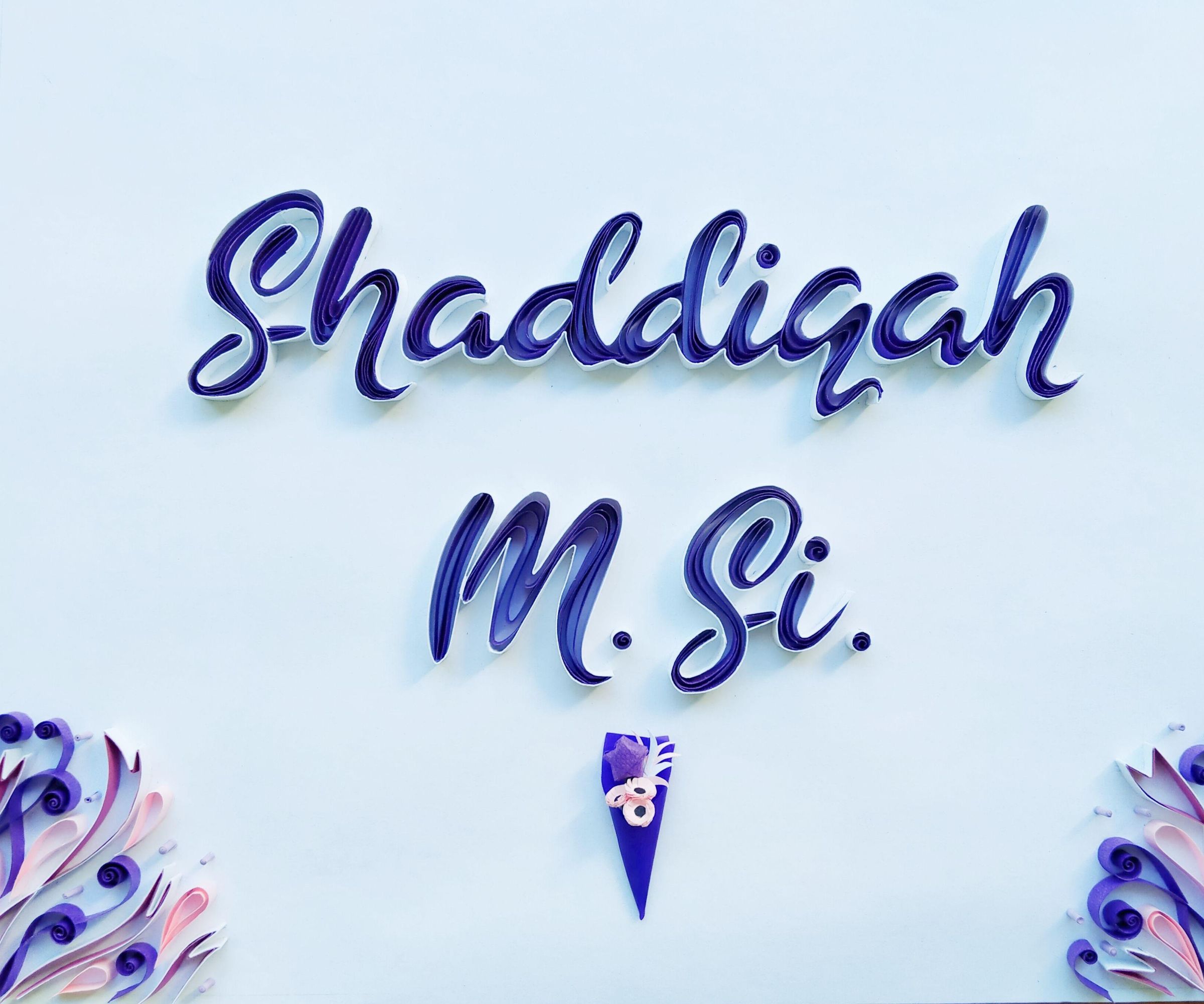 Paper Quilling Typography for Graduation