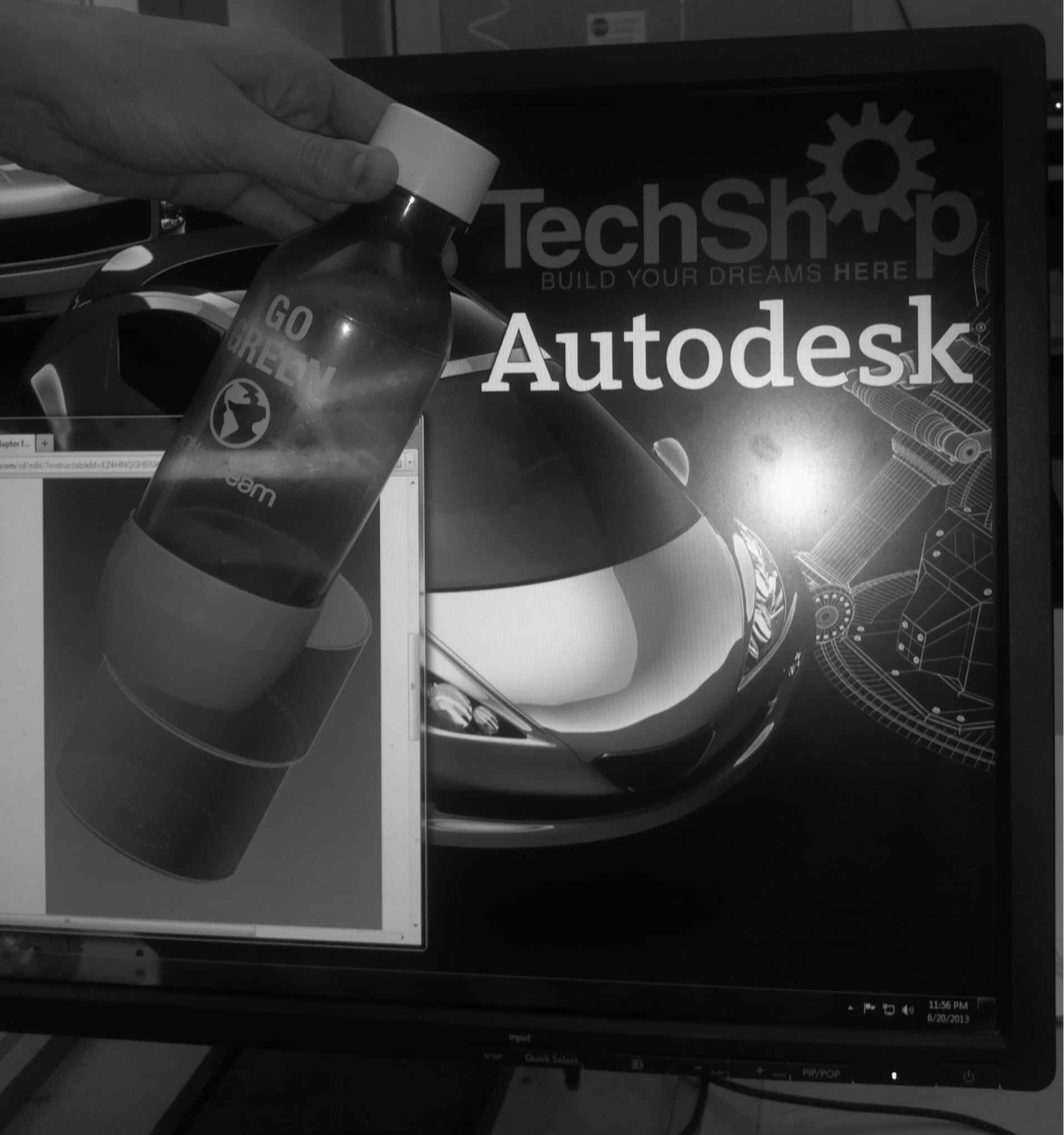 Customized Cup Holder Adapter for SodaStream, Coffee Cup & Water Bottles.  I Made in at TechShop.