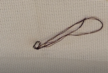 Starting the First Stitch - Anchoring New Thread