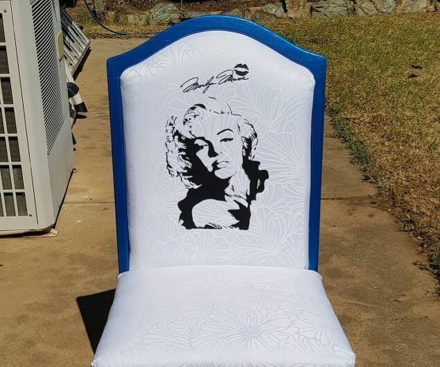 Chair Makeover With a Fake Metallic Paint Look