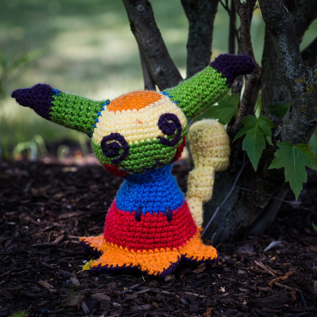 Rainbow Mimikyu! Free Crochet Pattern 7 Steps (with Pictures
