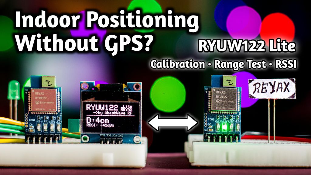OLED Display Showing Live Distance and RSSI Values from UWB Anchor