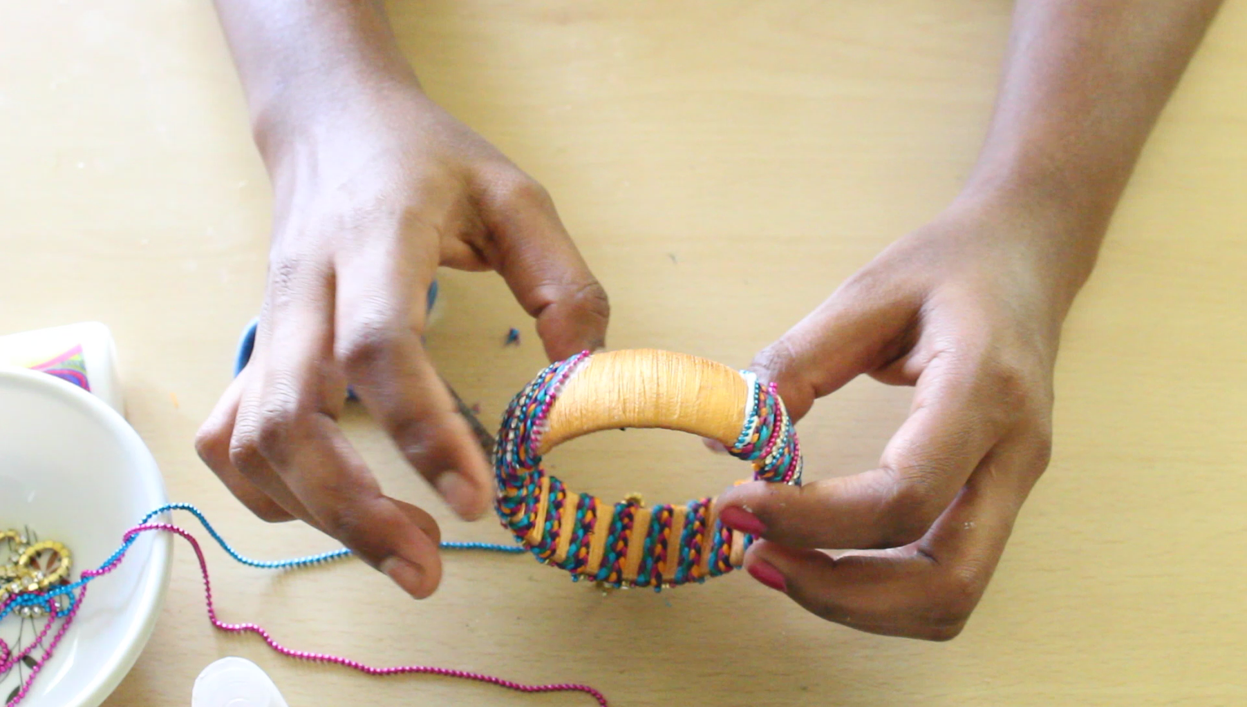 Diy silk 2025 thread bangles