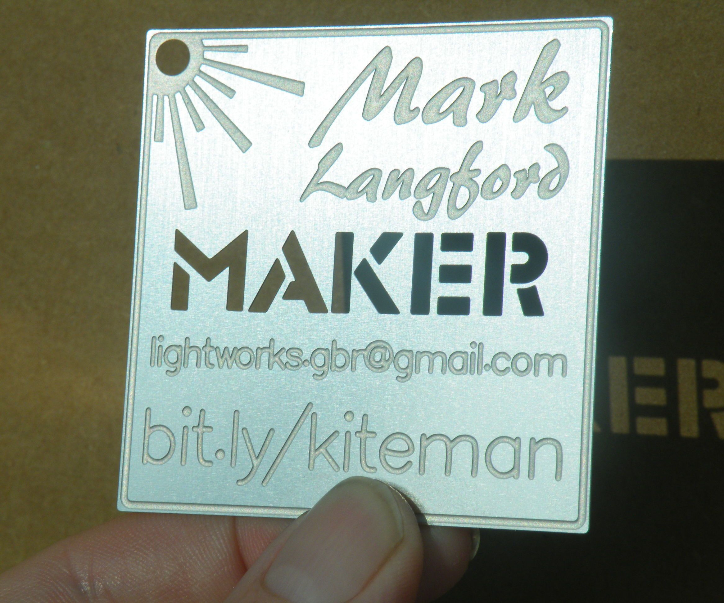 Custom Laser Cut Metal Business Cards