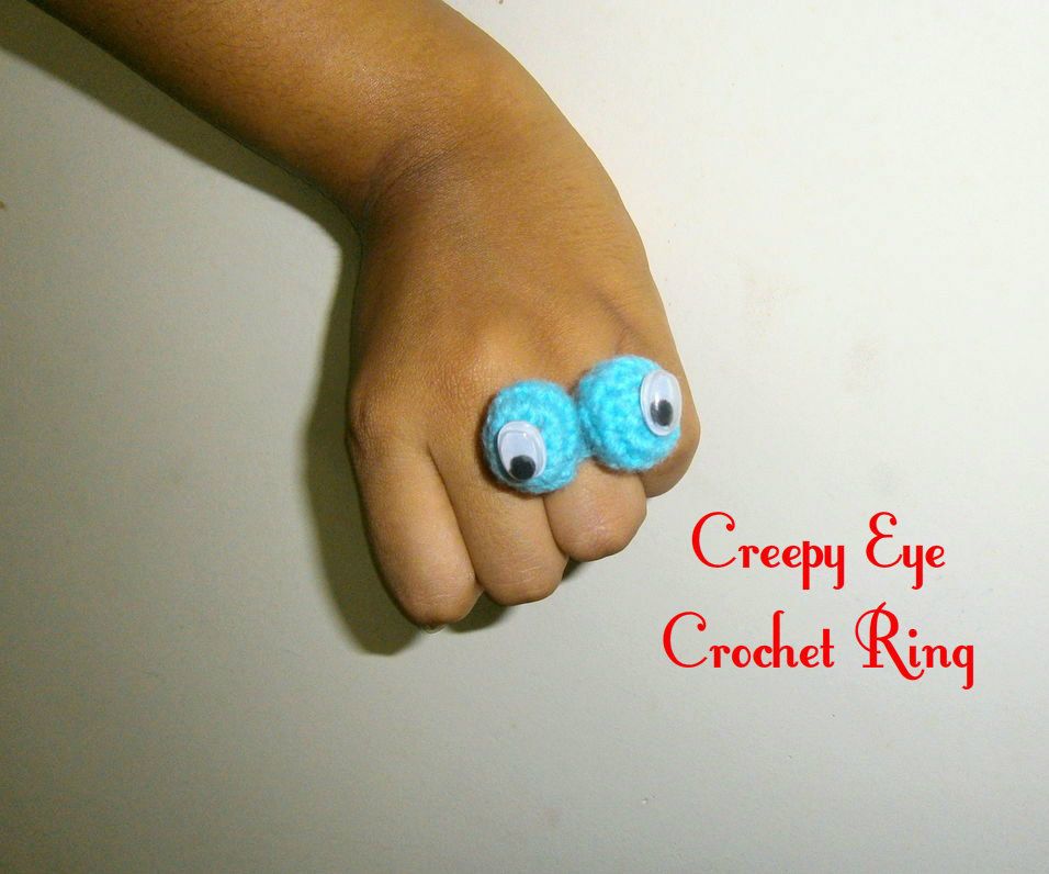 Creepy Eye Crochet Ring