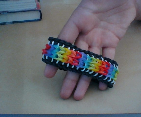 Sailor Pinstripe Rainbow Loom Bracelet