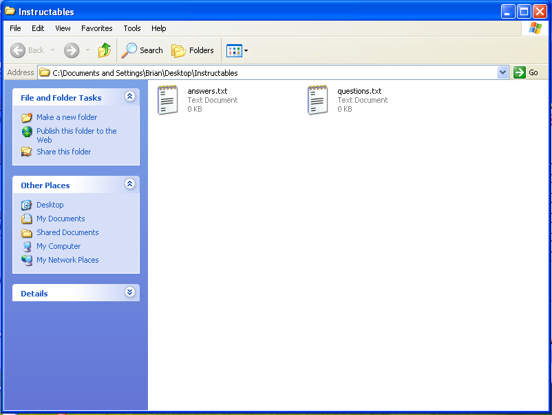 Create 2 Text Files