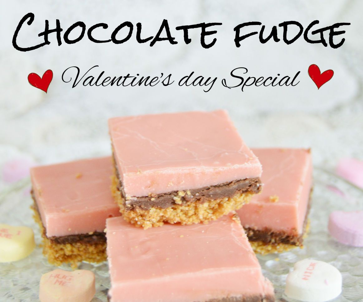 Layered Chocolate Fudge for Valentine's Day