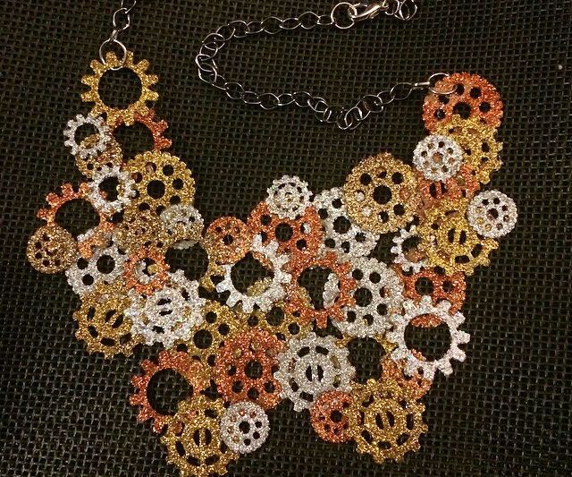 Sparkle Steampunk Statement Necklace