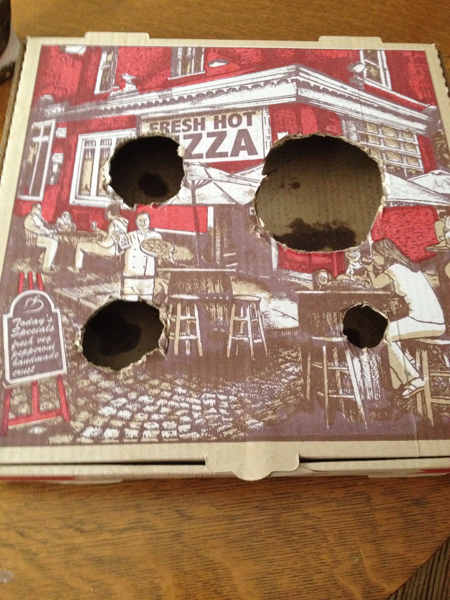 Pizza Box Target 6 Steps Instructables