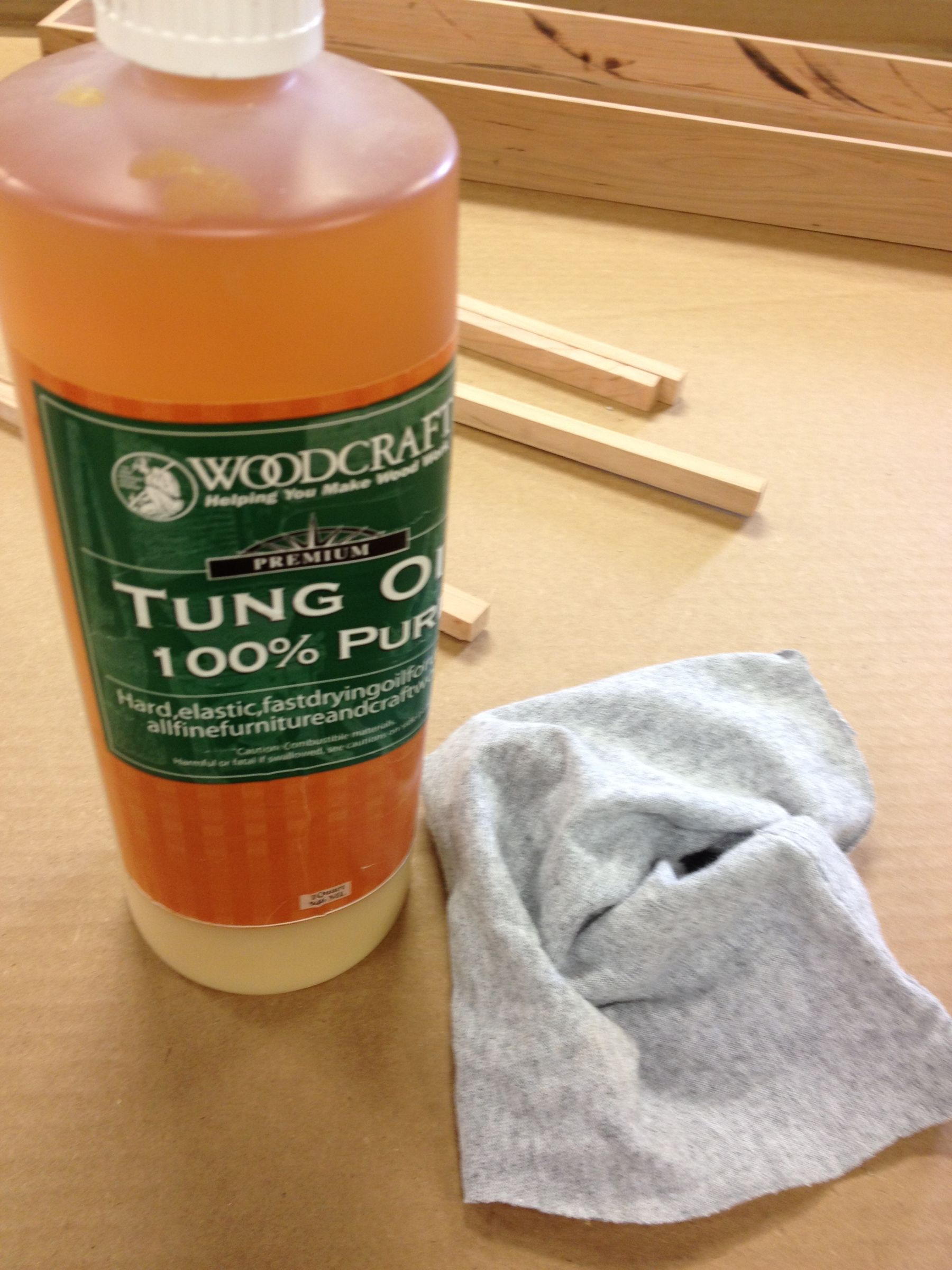Finishing wood with 100% pure Tung oil, using the Hub at Techshop.