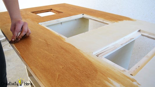 Painting the Workbench.