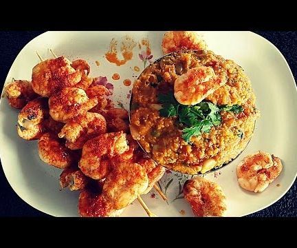 Creamy Polenta & Grilled Prawns - Hissingcooker.com