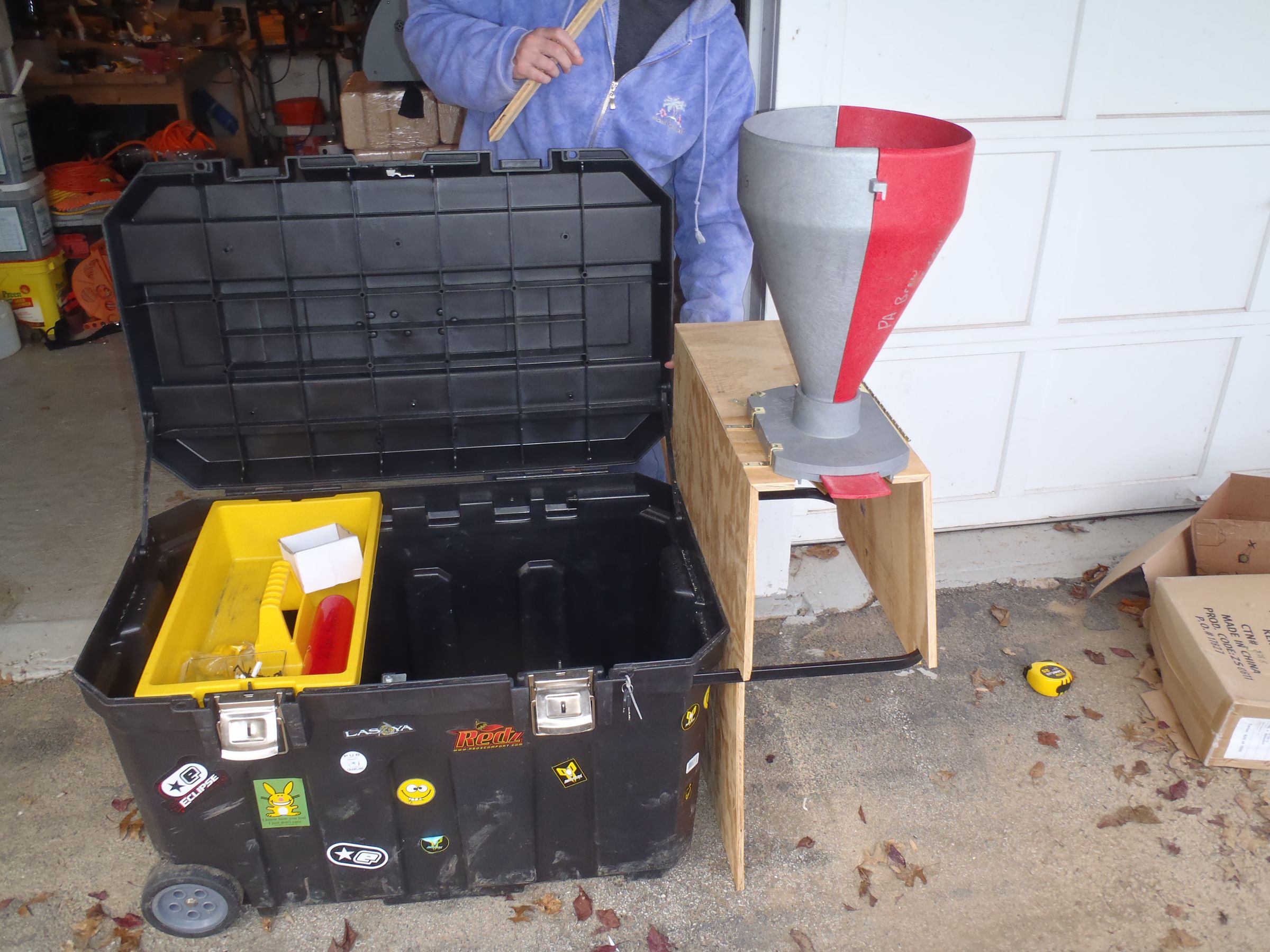 Paintball Pod Quick Loader Tool Box Attachment.