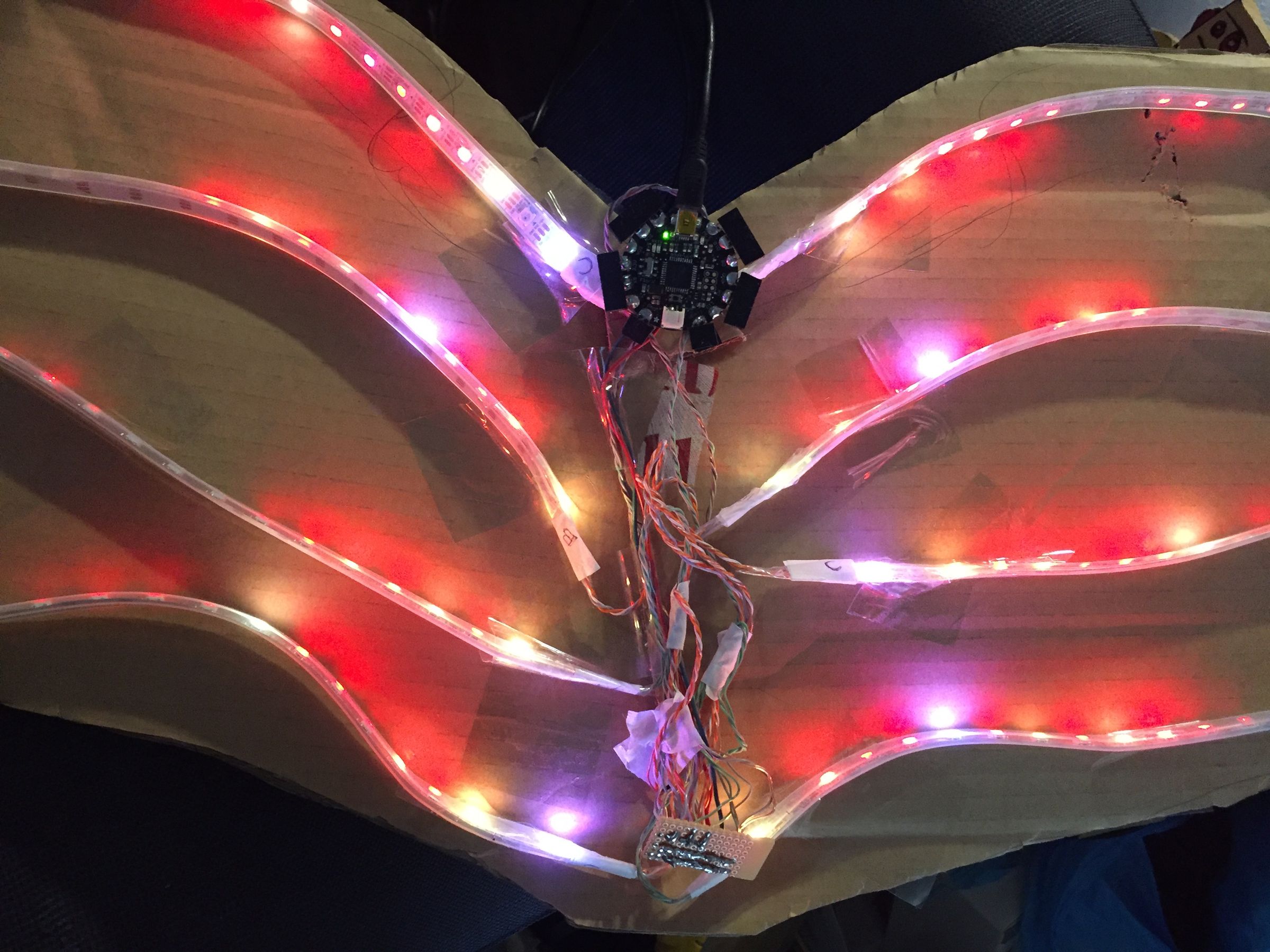 Neopixel Light Up Fire and Ice Wings 4 Steps (with Pictures