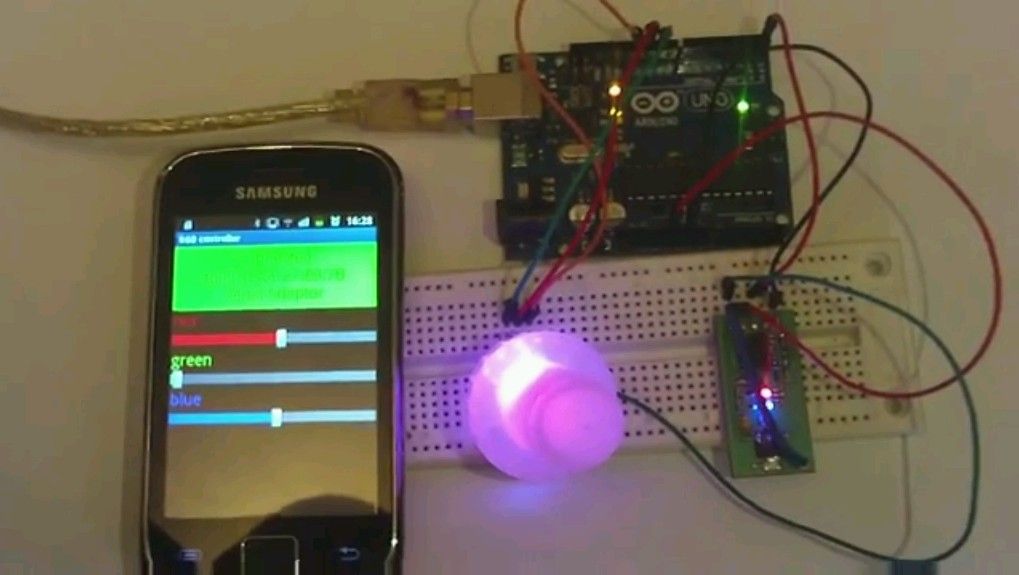 Phone Controlled RBG LED Lights