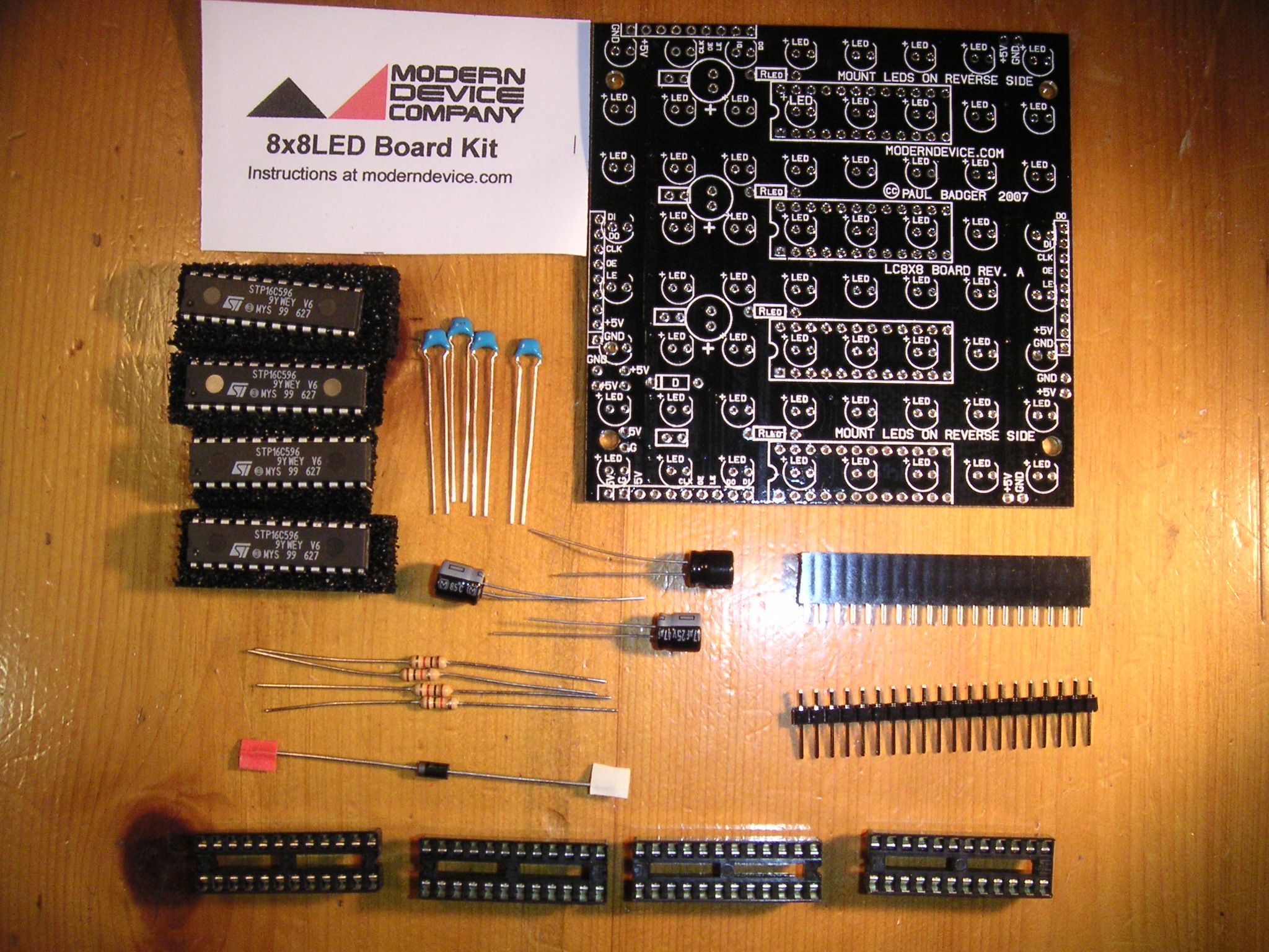 Assembling the 8x8 LED Board Kit