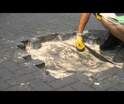 HOW TO FIX LOW SPOT IN DRIVEWAY+REPAIR PIPE |BLOCK PAVERS REMOVE+LAY COMPACT SAND BED JOINTS INSTALL