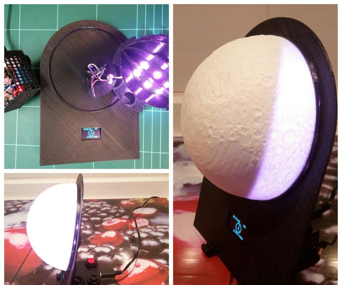 3Dprinted Lunar Phase Clock