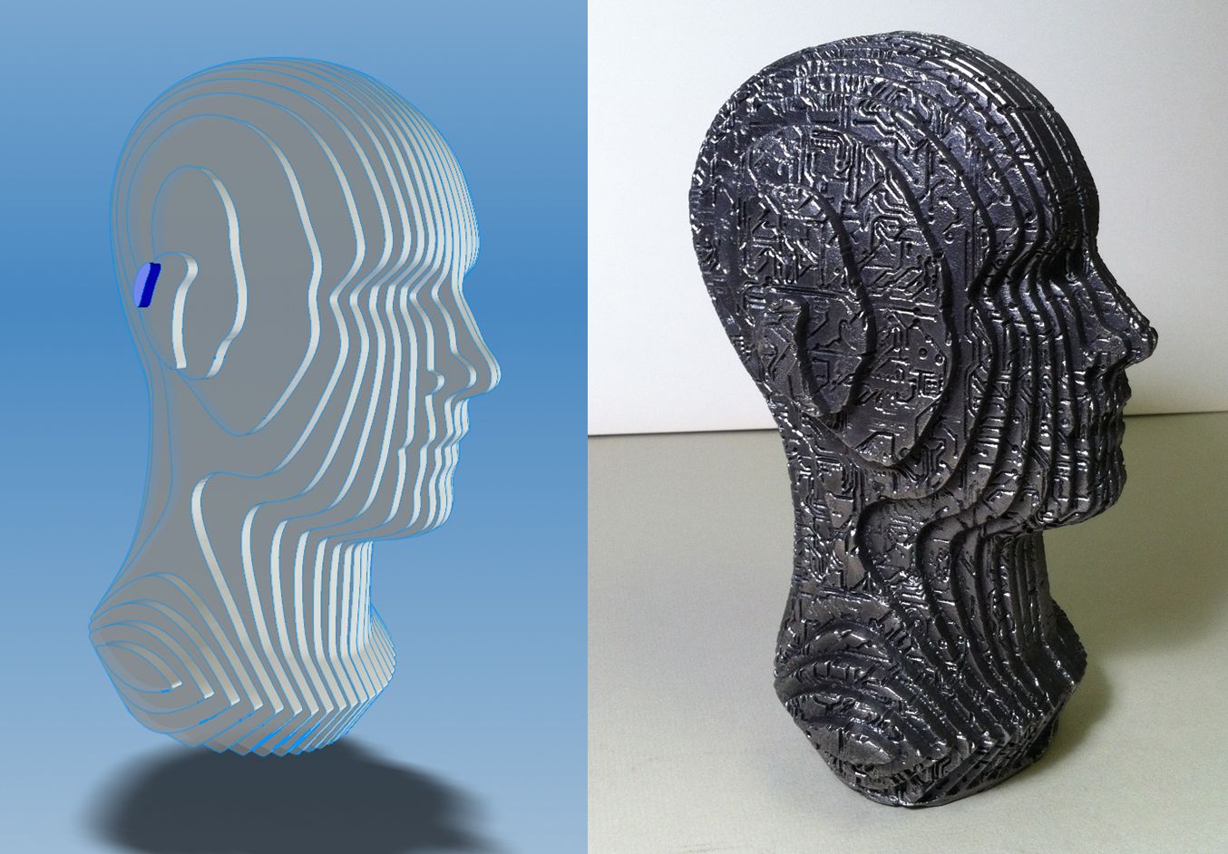 Slice-form Metal Casting From Digital 3D Model