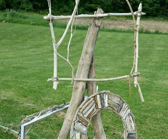 Driftwood Wedding Frame Set & Stand