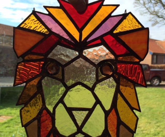 Stained Glass Lion