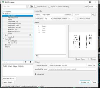 Export the Cam Files