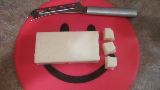 Dice the Cheese Into ½ Inch Blocks