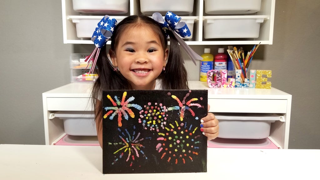 DIY Fireworks Salt Painting