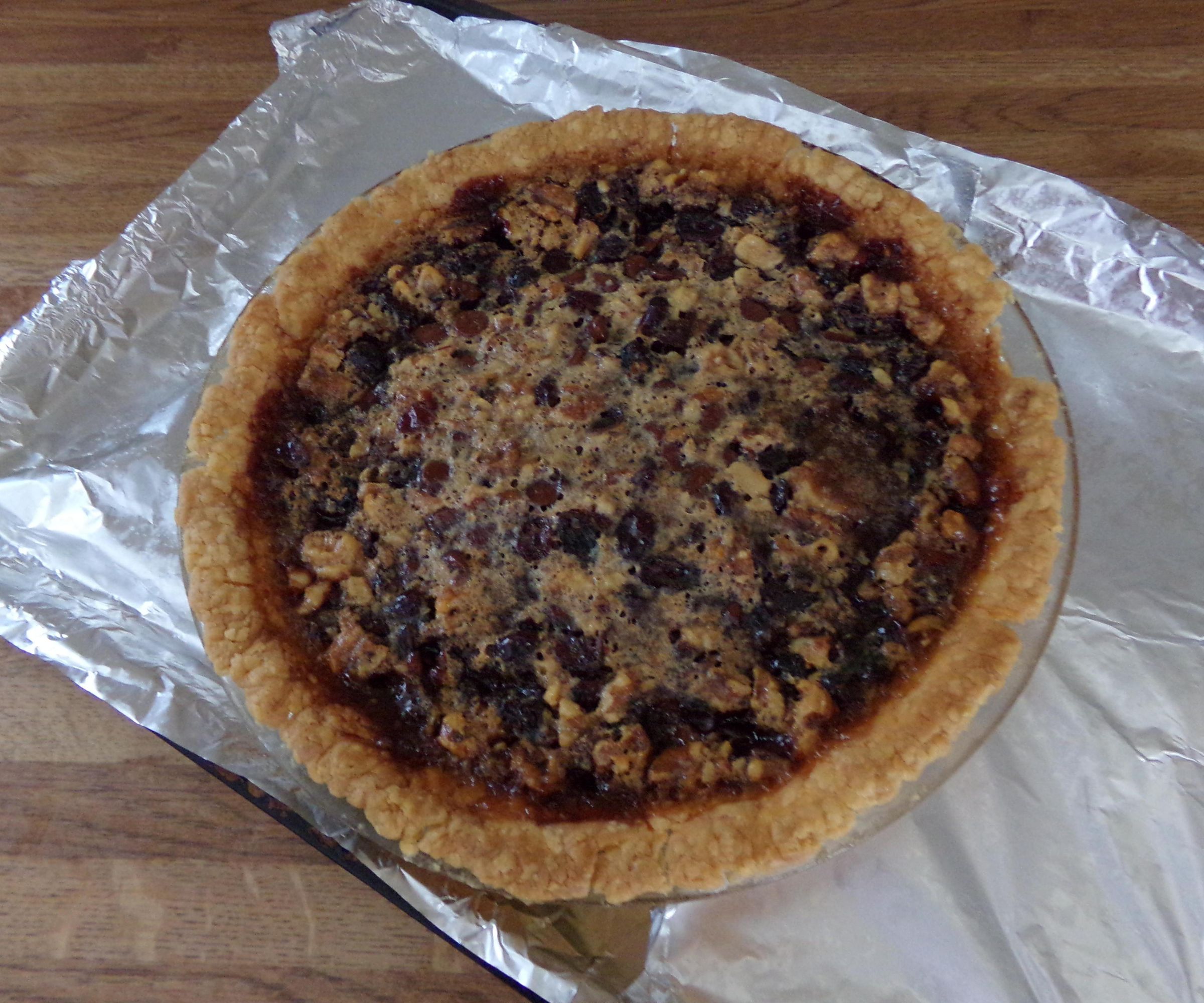 Chocolate Fruit and Nut Pie