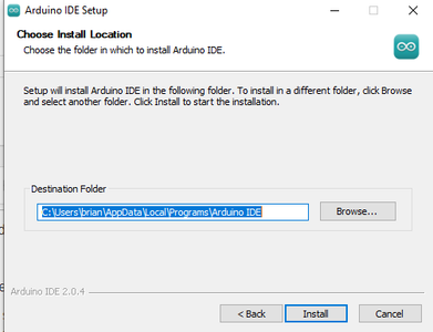 Choose the Destination You Wish to Install the Software and Click "Install"