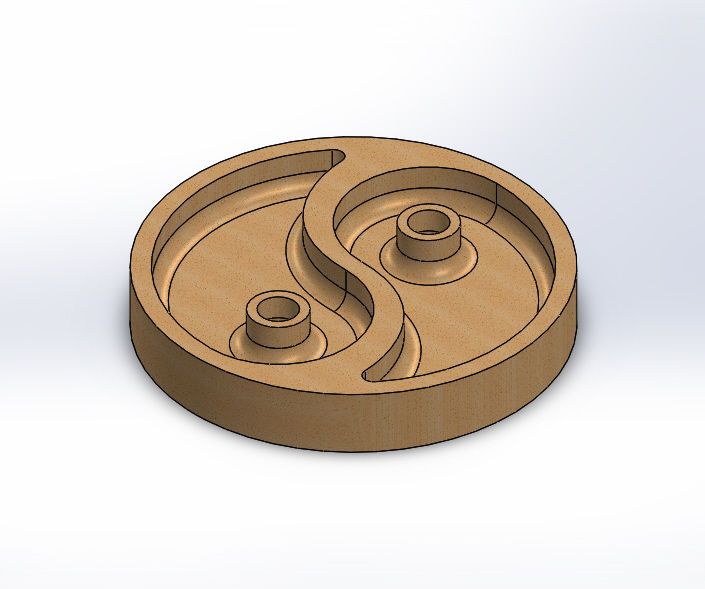 Yin and Yang CNC Zen Garden Design